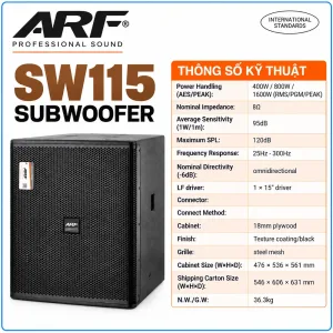 SUB bass 40 điện hiệu ARF model SW115