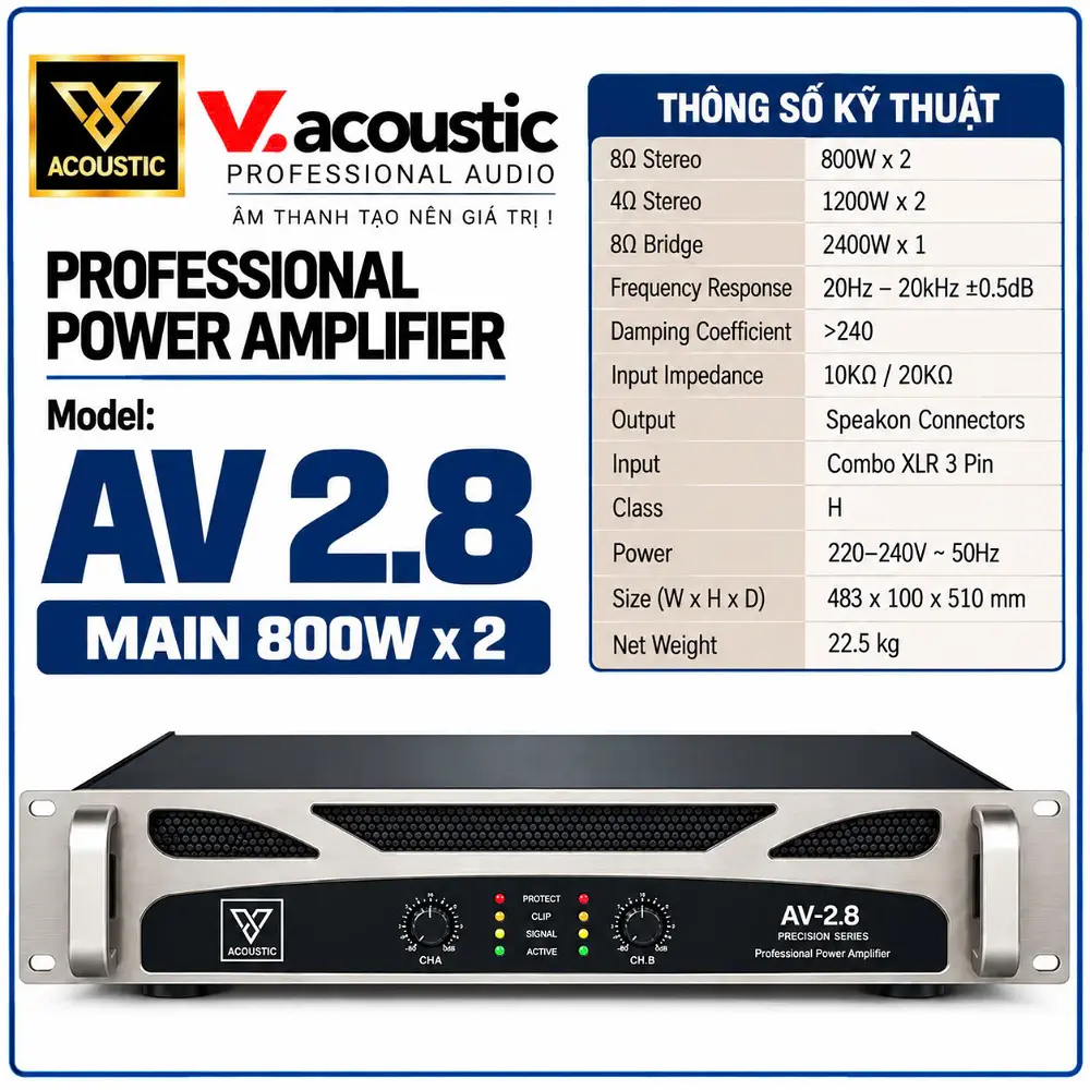 Đẩy CS hiệu V.acoustic Model AV2.8