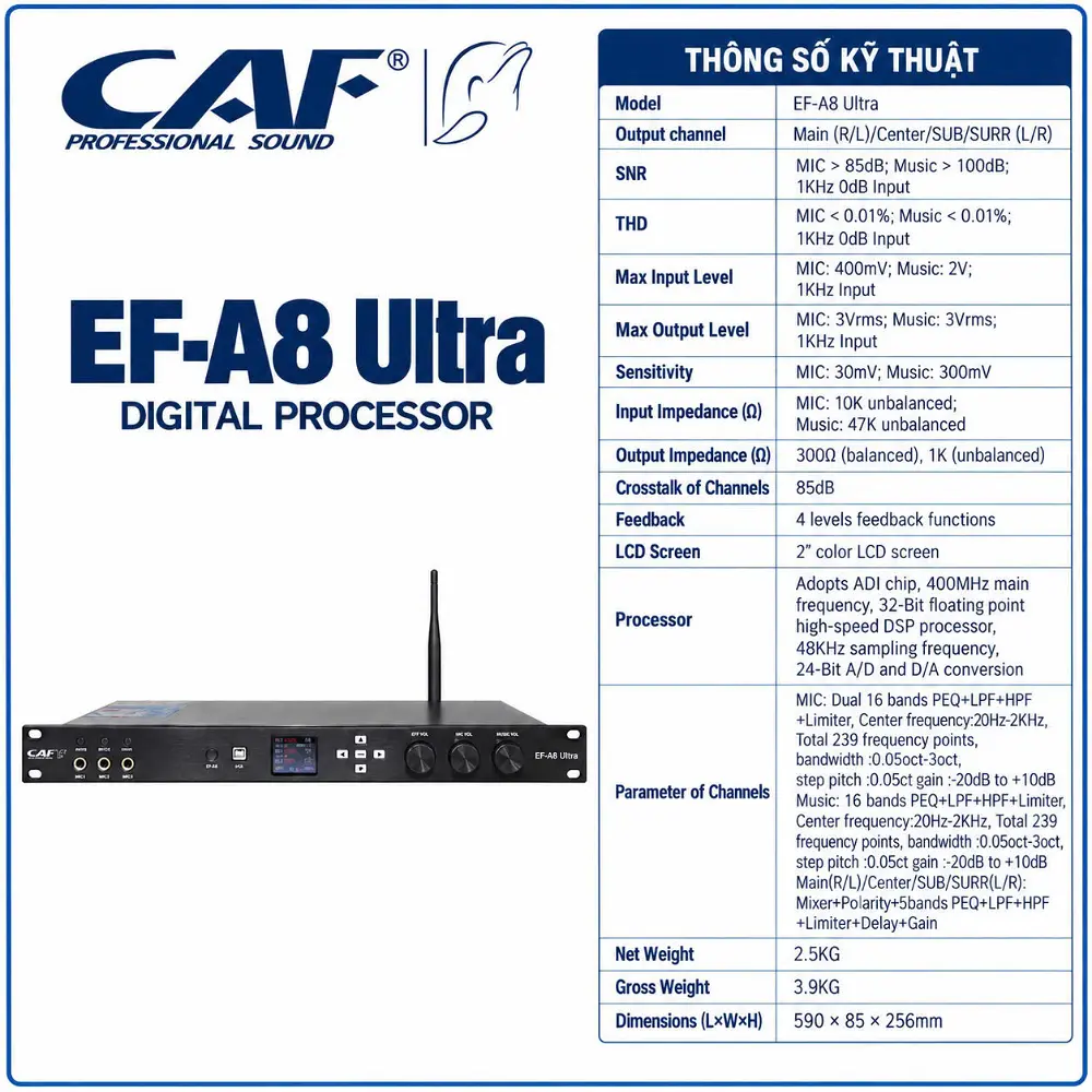 Vang số hiệu CAF model EF-A8 Ultra