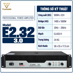 Đẩy CS hiệu V,acoustic Model E2.32
