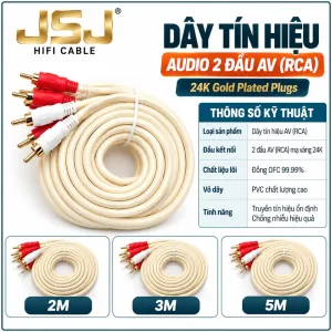 Dây tín hiệu AV 2 đầu 24K Godl
