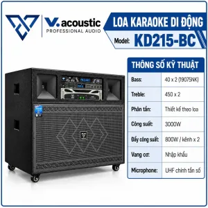 Loa di động V.acoustic Model KD215-BC