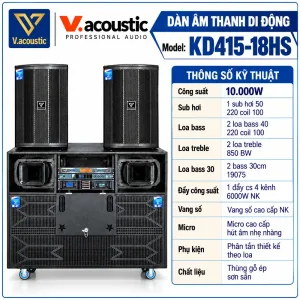 Loa di động model: KD415-18HS