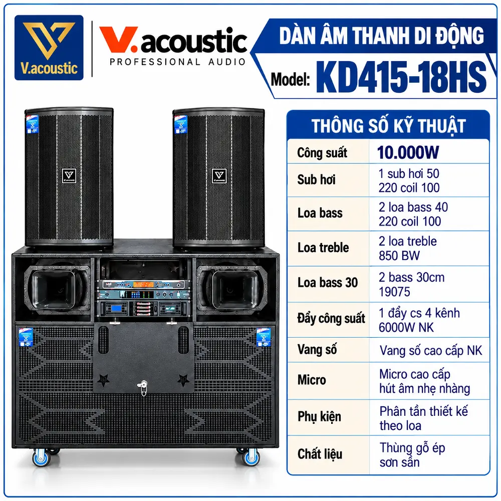 Loa di động model: KD415-18HS