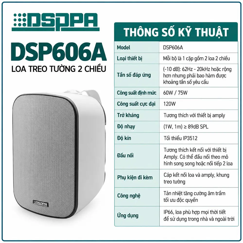 Loa treo Cafe hiệu DSPPA model DSP606A