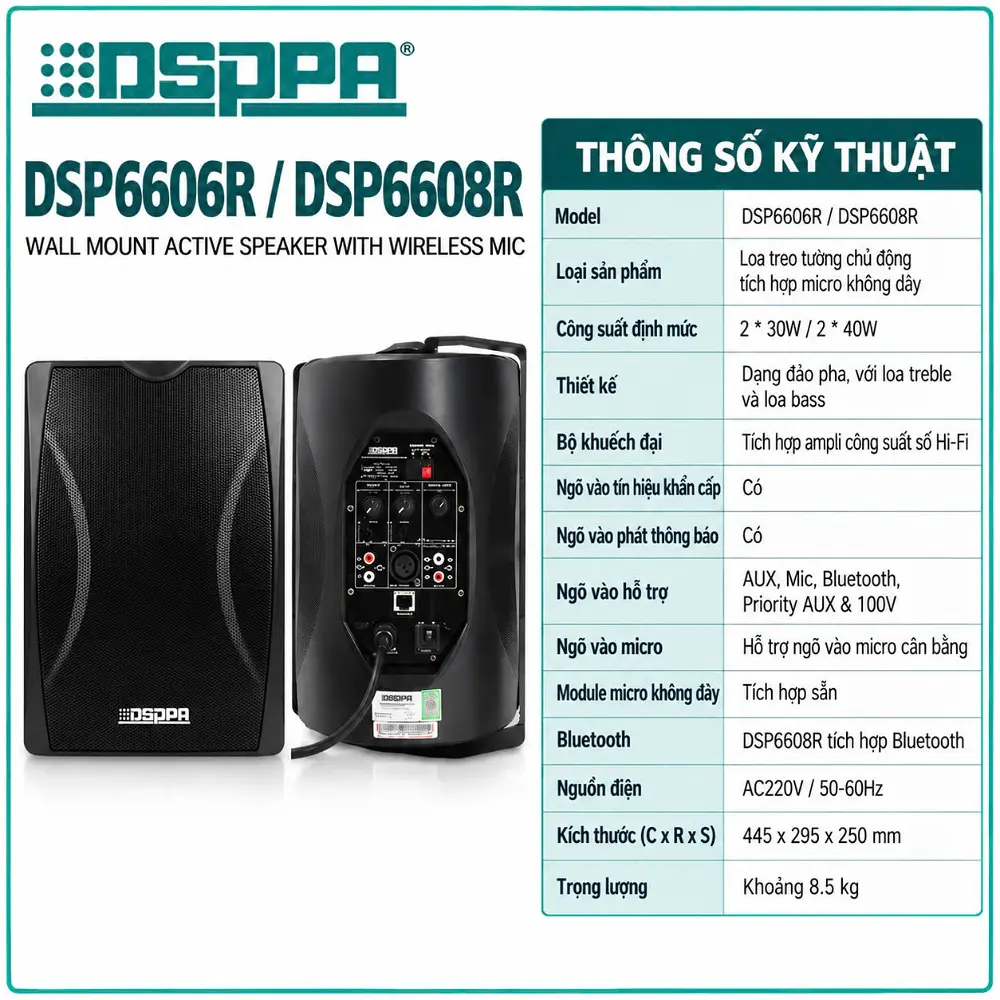 Loa treo Cafe hiệu DSPPA model DSP6606R/SDP6608R
