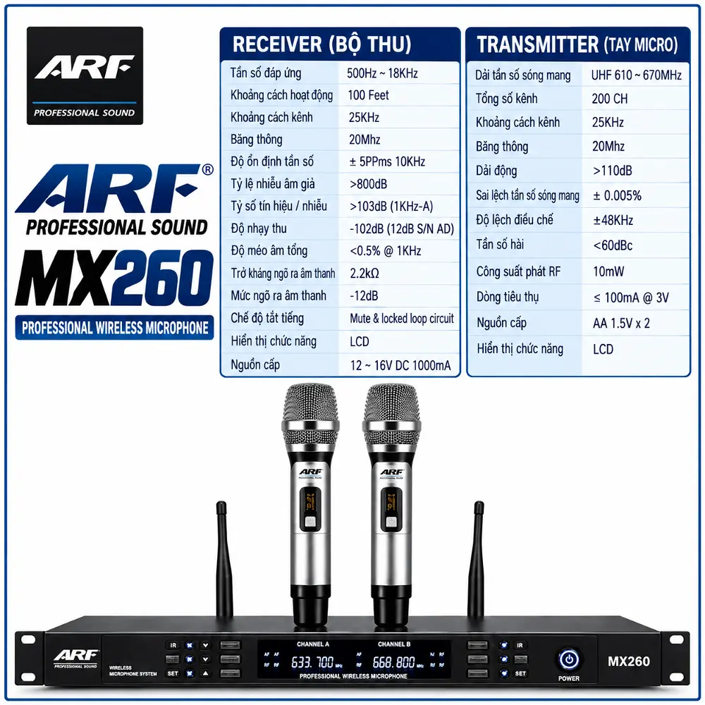 Microphone hiệu ARF Model MX-260
