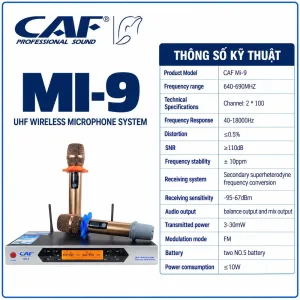 Microphone hiệu CAF model Mi9 KTV