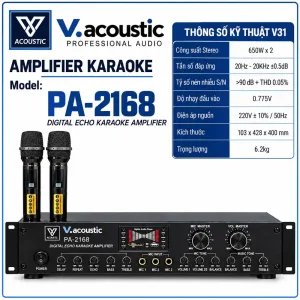 Đẩy liền vang cơ 3in1 hiệu V,acoustic Model PA-2168