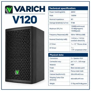 Loa full hiệu Varich Model V120