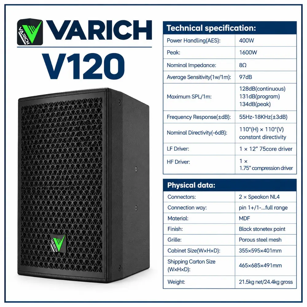 Loa full hiệu Varich Model V120