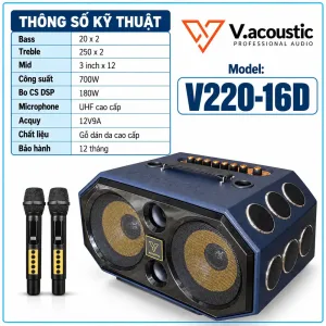 Loa xách tay hiệu V.acoustic Model V220-16D