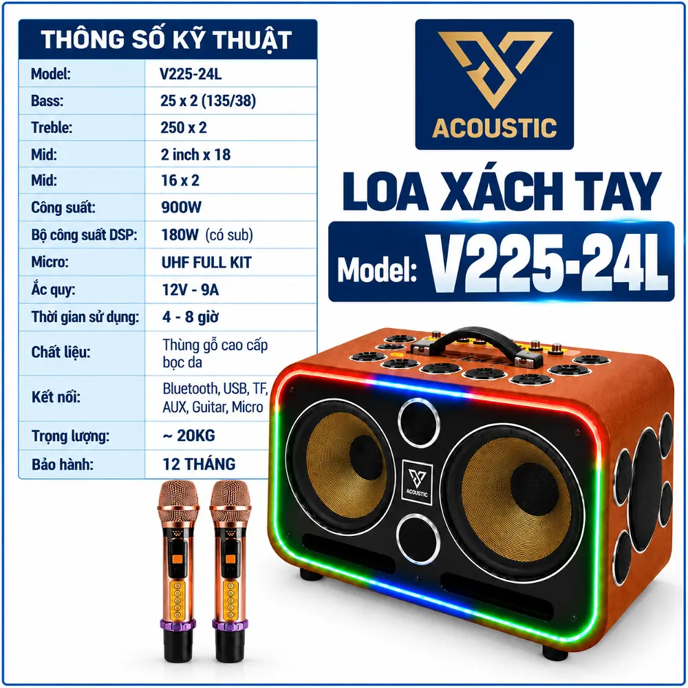 Loa xách tay V225-24L
