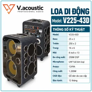 Loa di động xách tay V.acoustic Model V225-43D