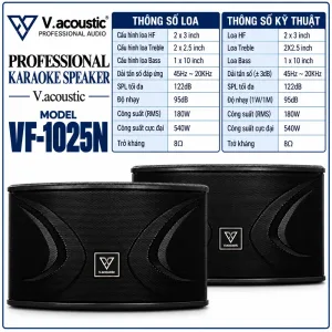 Loa ngang bass 25 hiệu V.acoustic Model VF-1025N