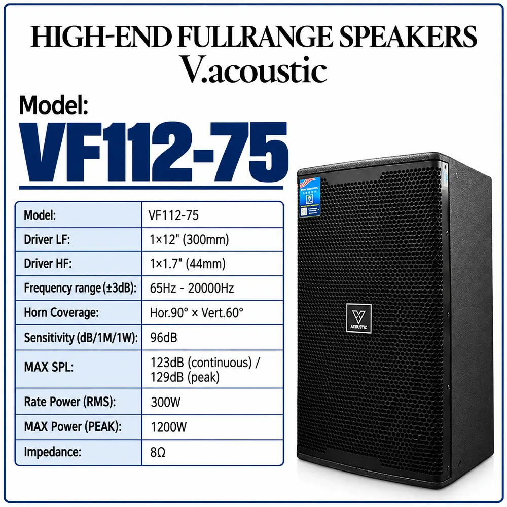 Loa full bass 30 hiệu V.acoustic Model VF112-75