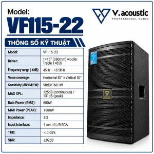 Loa full bass 40 hiệu V.acoustic Model VF115-22