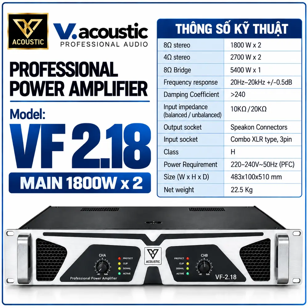Đẩy CS hiệu V.acoustic Model VF2.18