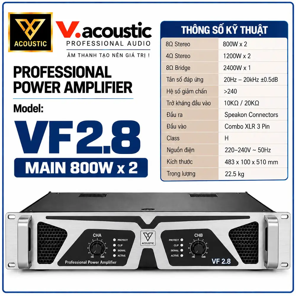 Đẩy CS hiệu V.acoustic Model VF2.8