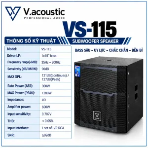 Loa sub điện bass 40 Model: VS-115