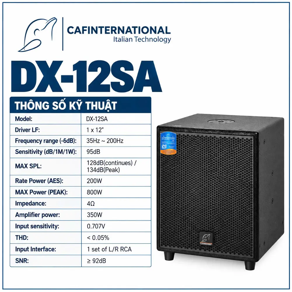 Sub bass 30 hiệu CAF model DX-12SA