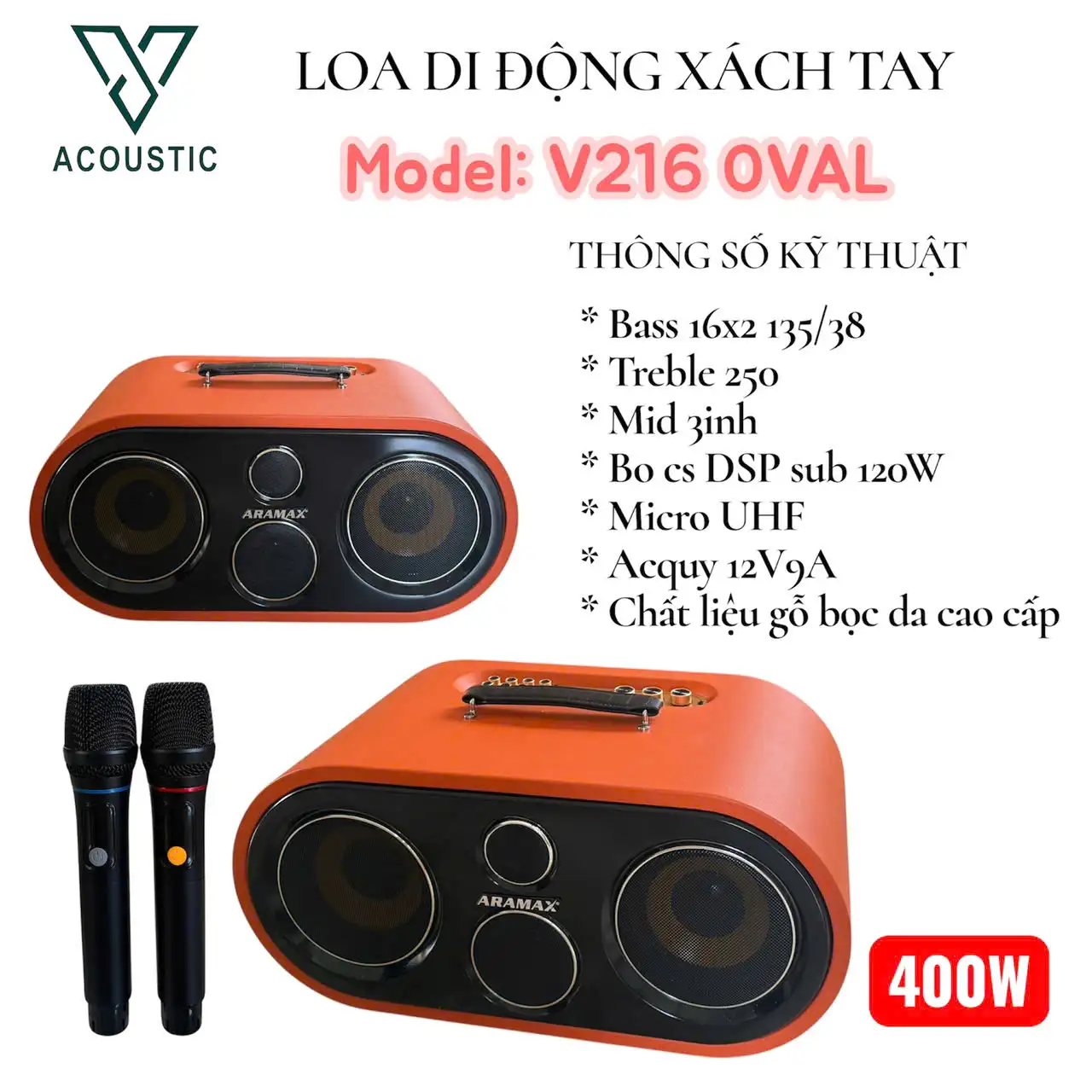 Loa di động xách tay model V216 OVAL