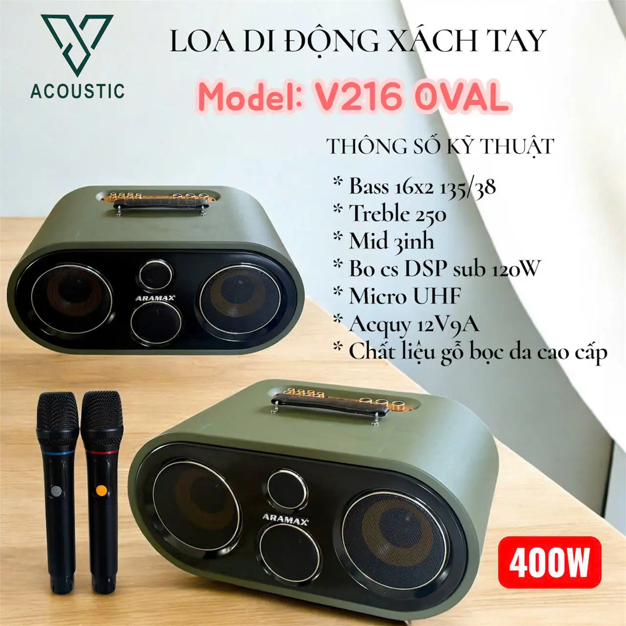 Loa di động xách tay model V216 OVAL
