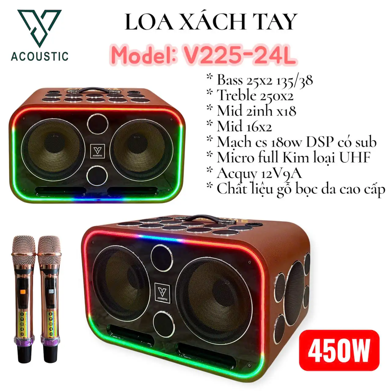 Loa xách tay V225 - 24L