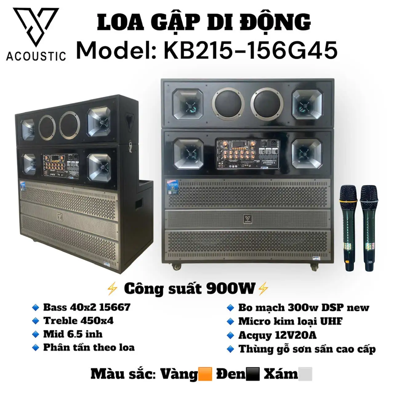 Loa gập di động model KB 215 - 156G45