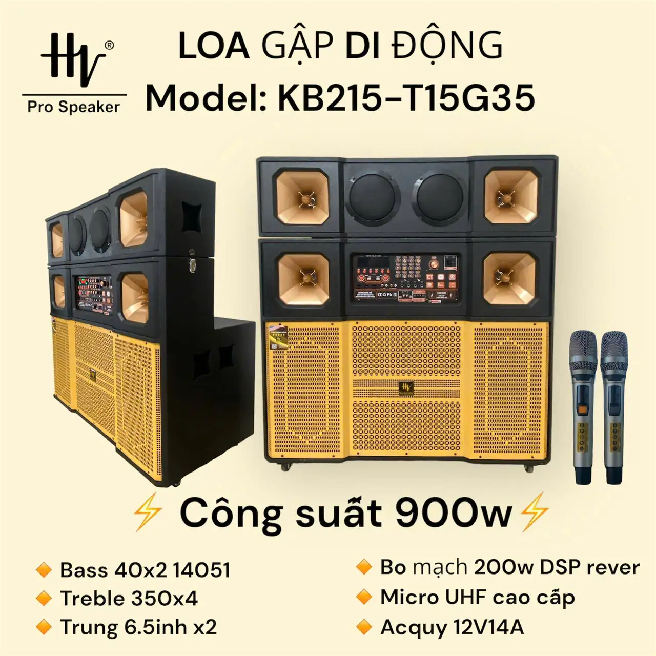 Loa gập di động model KB215 - 156G45