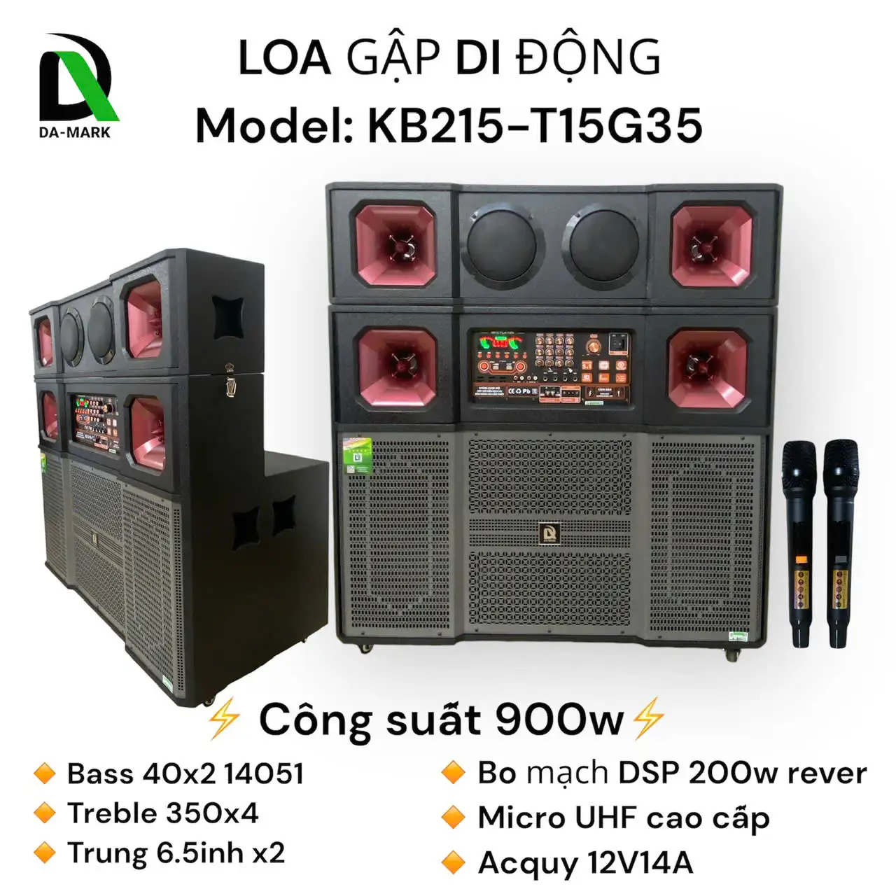 Loa gập di động model KB215 - T15G35