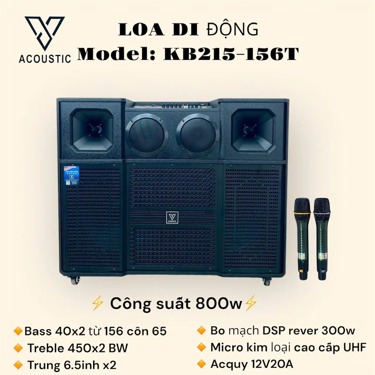 Loa di động model KB215 - 156T