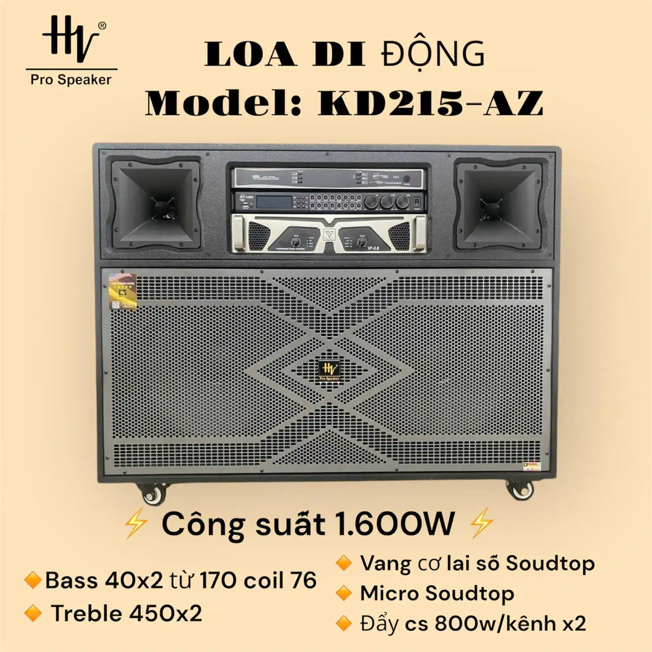Loa gập di động model KD215 - AZ