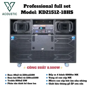 Professional full set model: KD21512 - 18HS