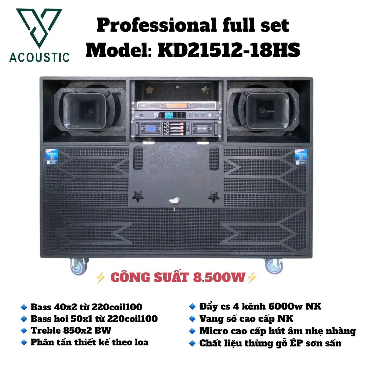 Professional full set model: KD21512 - 18HS